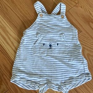 H&M Blue and White Striped Romper